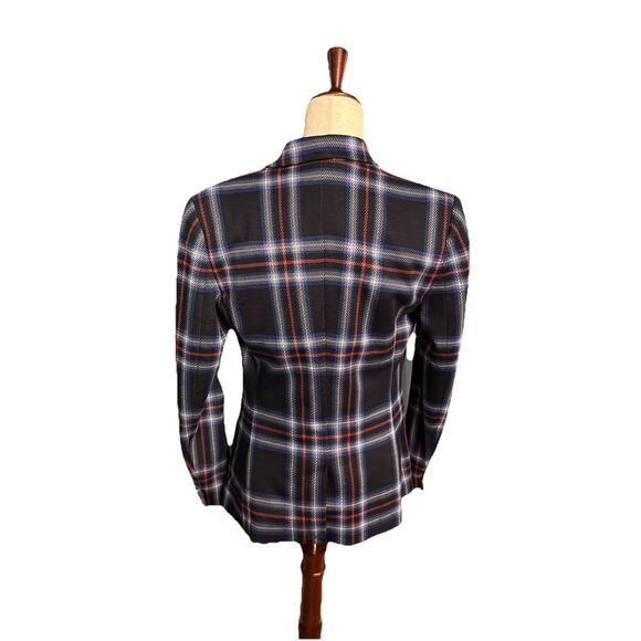 Lauren Ralph Lauren Plaid Blazer Jacket Navy/Red/White Gold Buttons Size M - Picture 3 of 12
